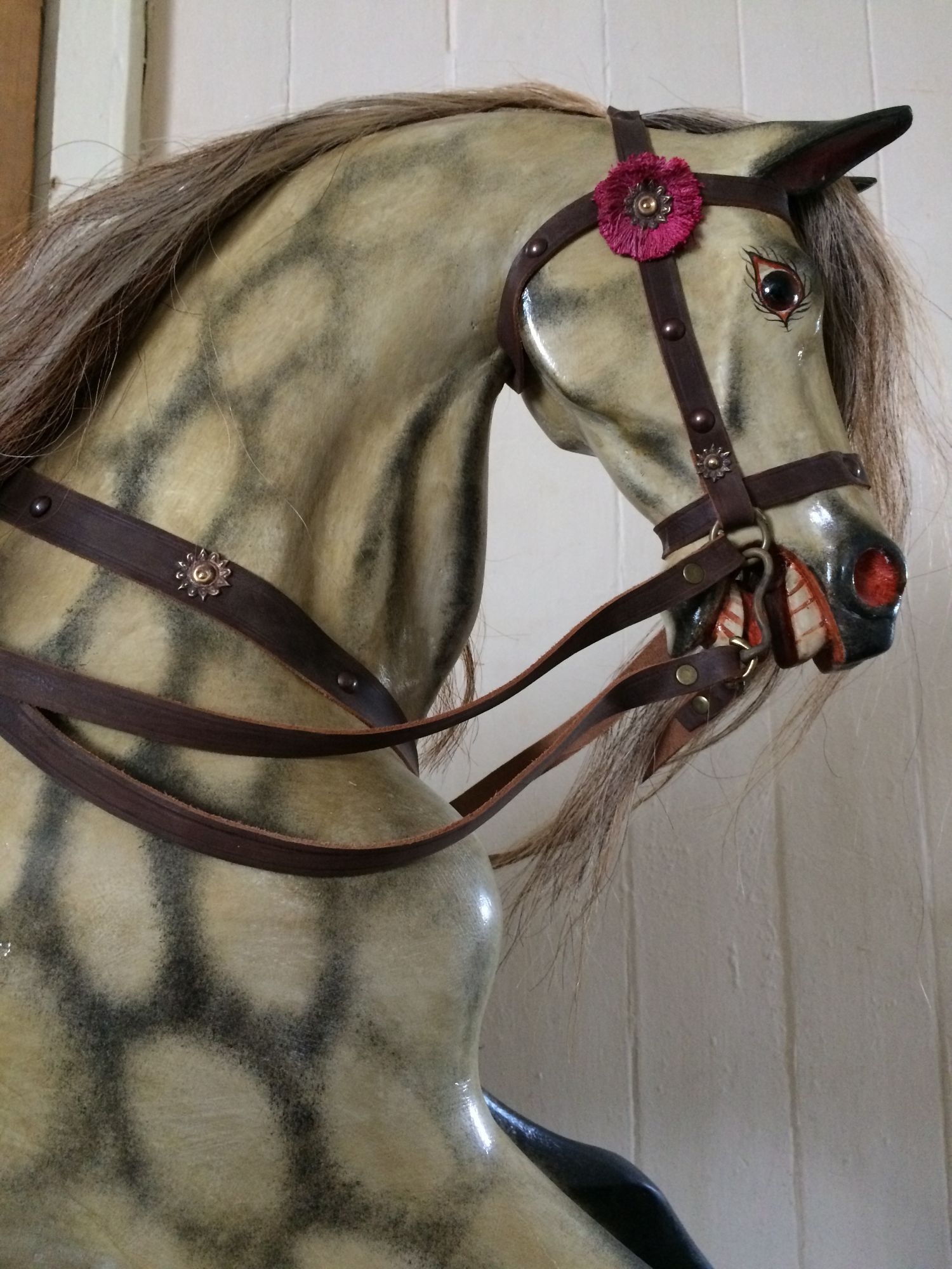 Rare Antique Bow rocking horse large