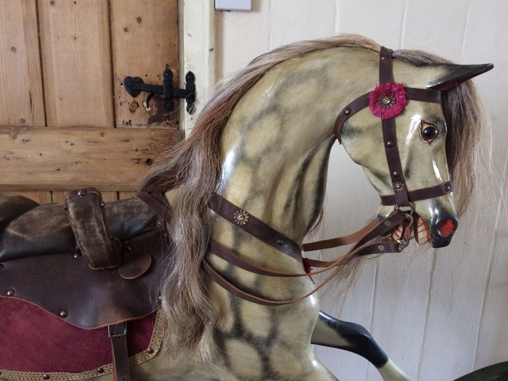 Rare Antique Bow rocking horse large