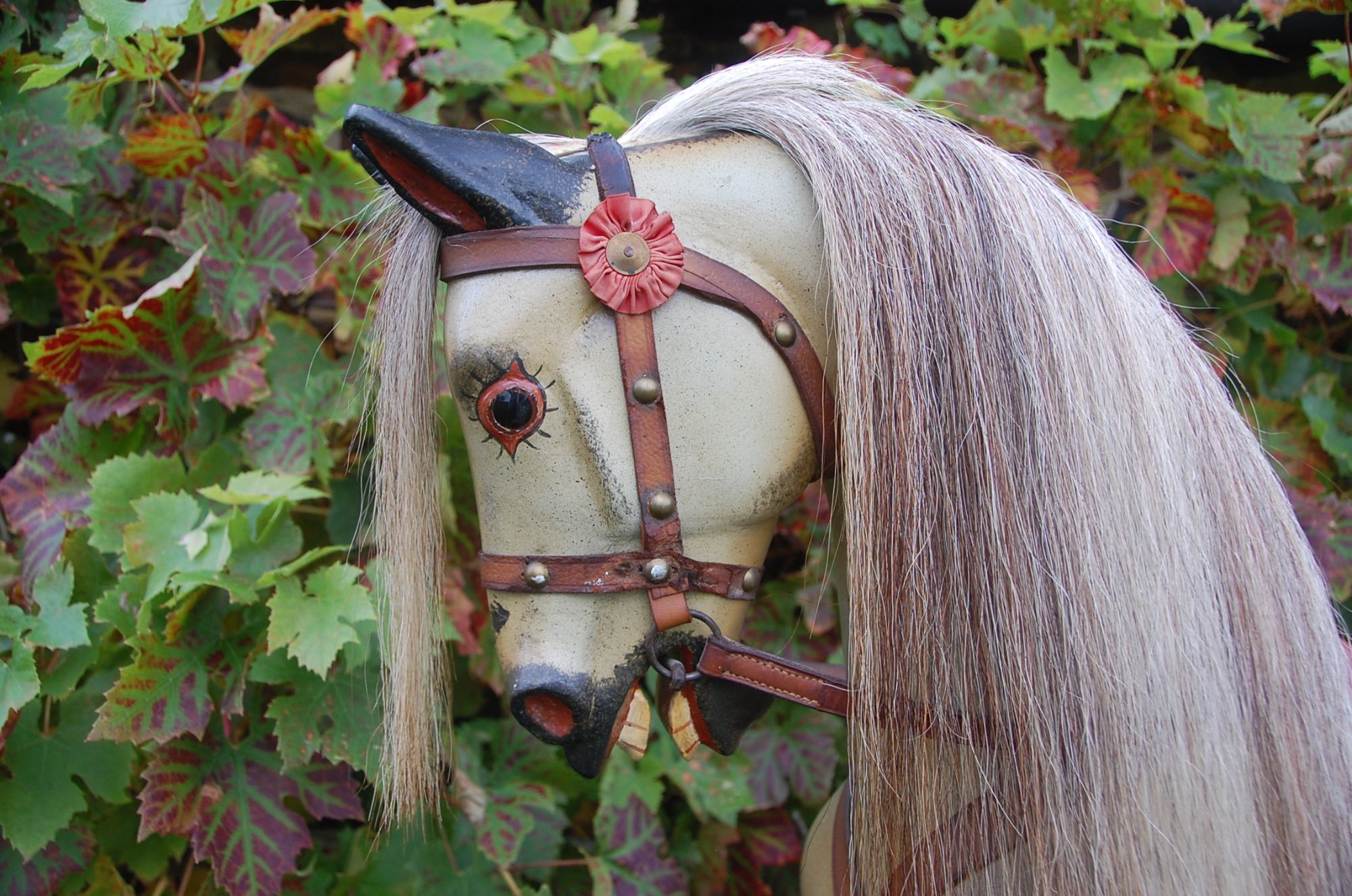 Antique rocking horse head 