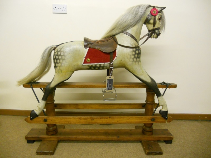 F H Ayres rocking horse in restored condition