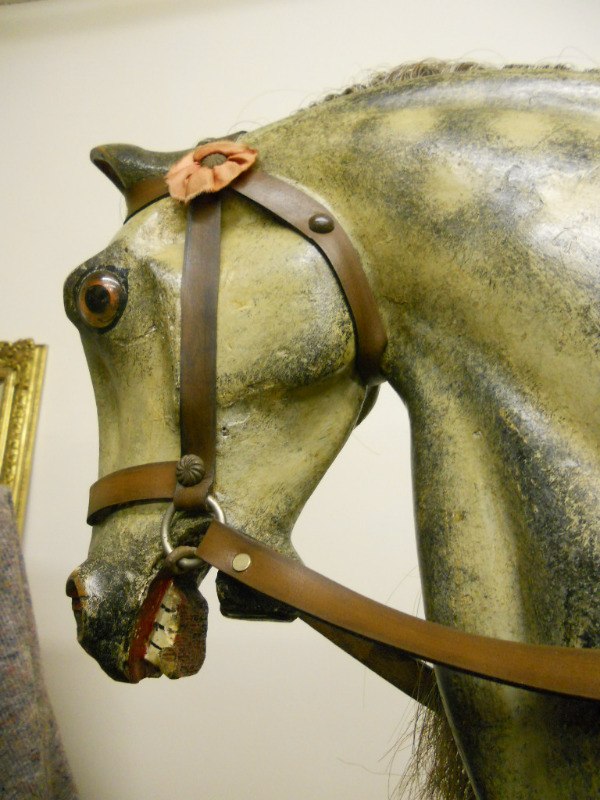 FH Ayres rocking horse extra carved in unrestored condition