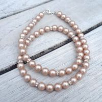 Small Crystal Pearl Necklace