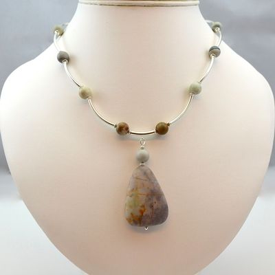 Blog - Picasso Jasper and Sterling Silver Necklace