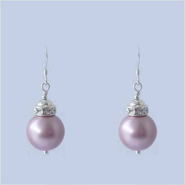 Crystal Pearl Earrings (More Colours)