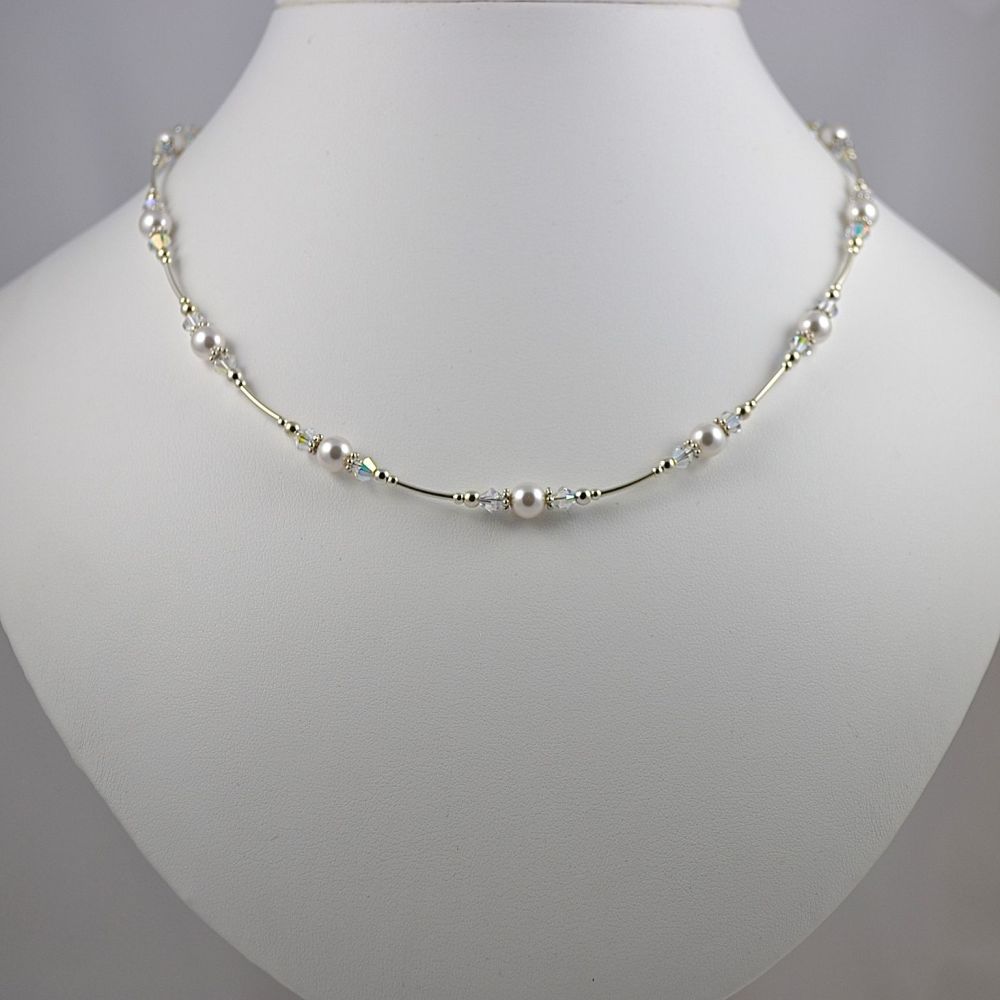 Swarovski Pearl and Crystal Necklace