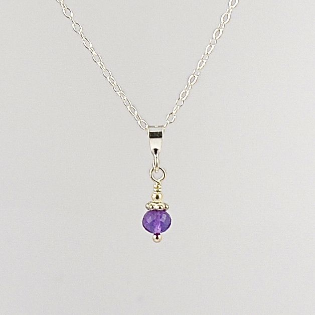 Gemstone and Sterling Silver Pendant (Amethyst)