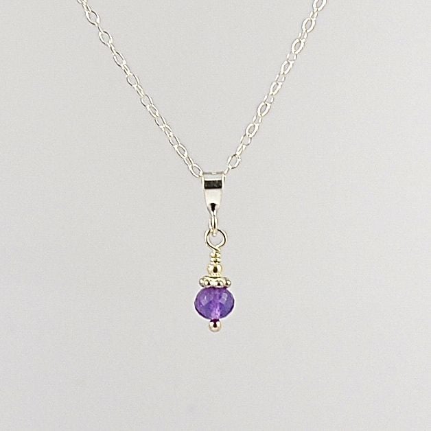 Gemstone and Sterling Silver Pendant (Amethyst)