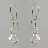 Crystal and Sterling Silver Earrings (Crystal AB)
