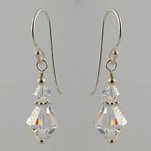 Crystal and Sterling Silver Earrings (Crystal AB)