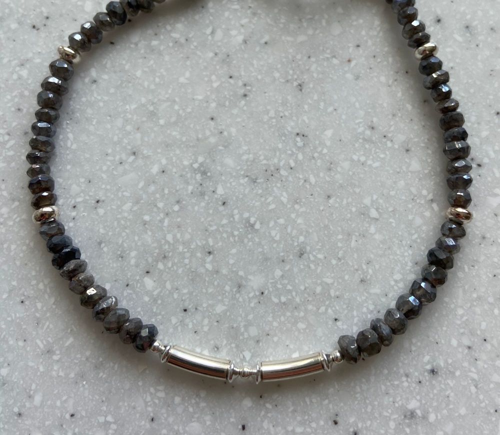 Labradorite and Sterling Silver Bracelet