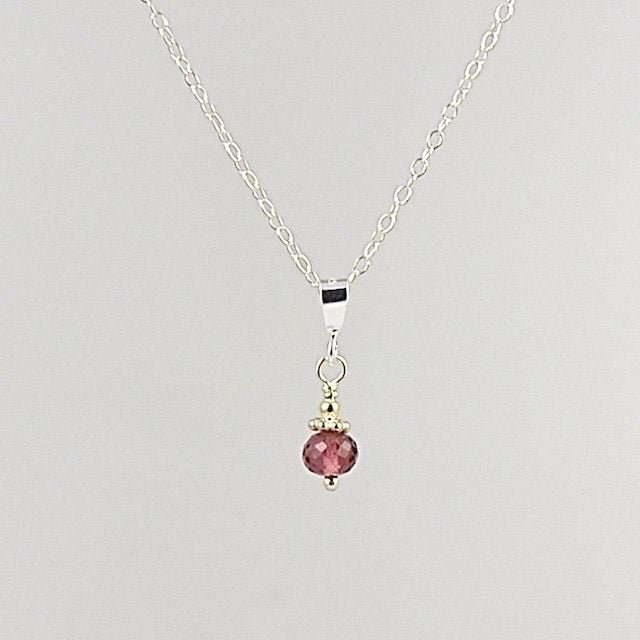 Rhodolite Garnet and Sterling Silver Pendant