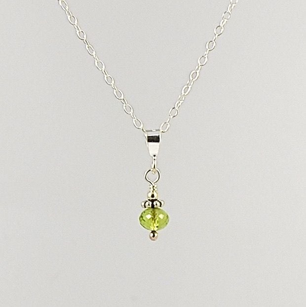 Peridot and Sterling Silver Pendant