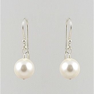 Classic Crystal Pearl Earrings  - White