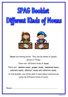 KS2 SPAG activity booklet 3 focusing on the various noun types. 