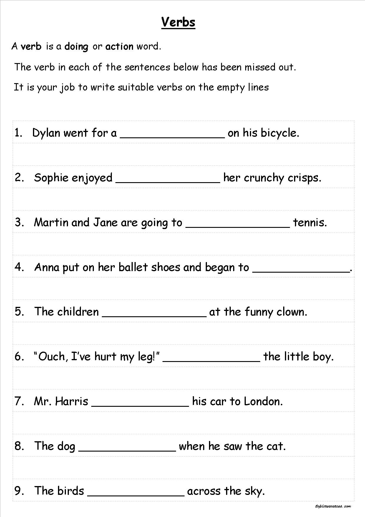 Ks1 English Worksheets Year 2