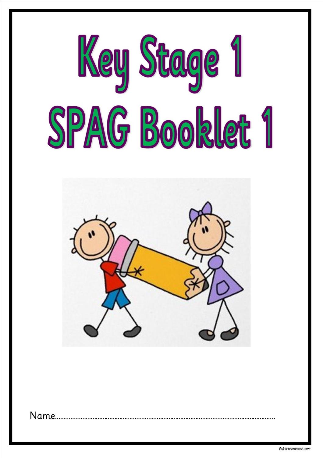 SPAG activity booklet for KS1 children