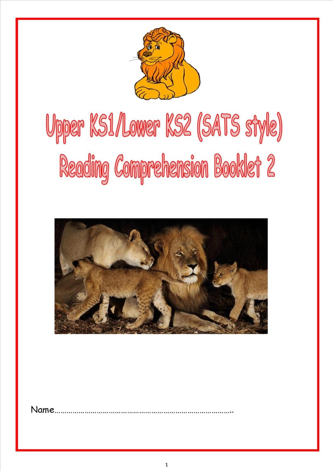New KS1/LKS2 SATs style reading comprehension booklet.