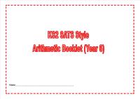 Year 6 SATs style arithmetic booklet1