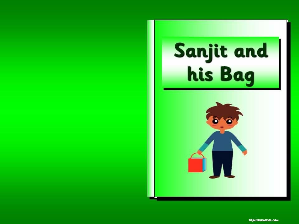 Sanjit and his bag story pack (based around the ideas of Pie Corbett on tal