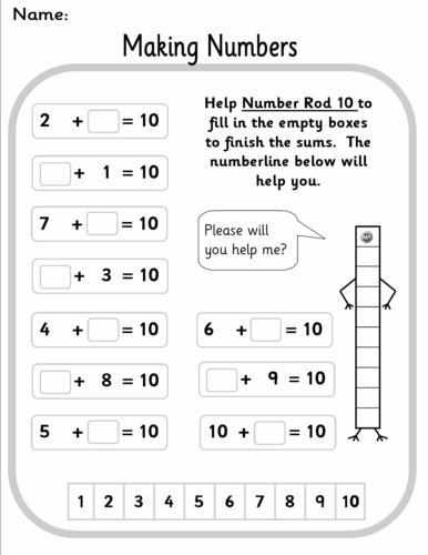 EYFS KS1 SEN Number Bonds Powerpoint Games Worksheets