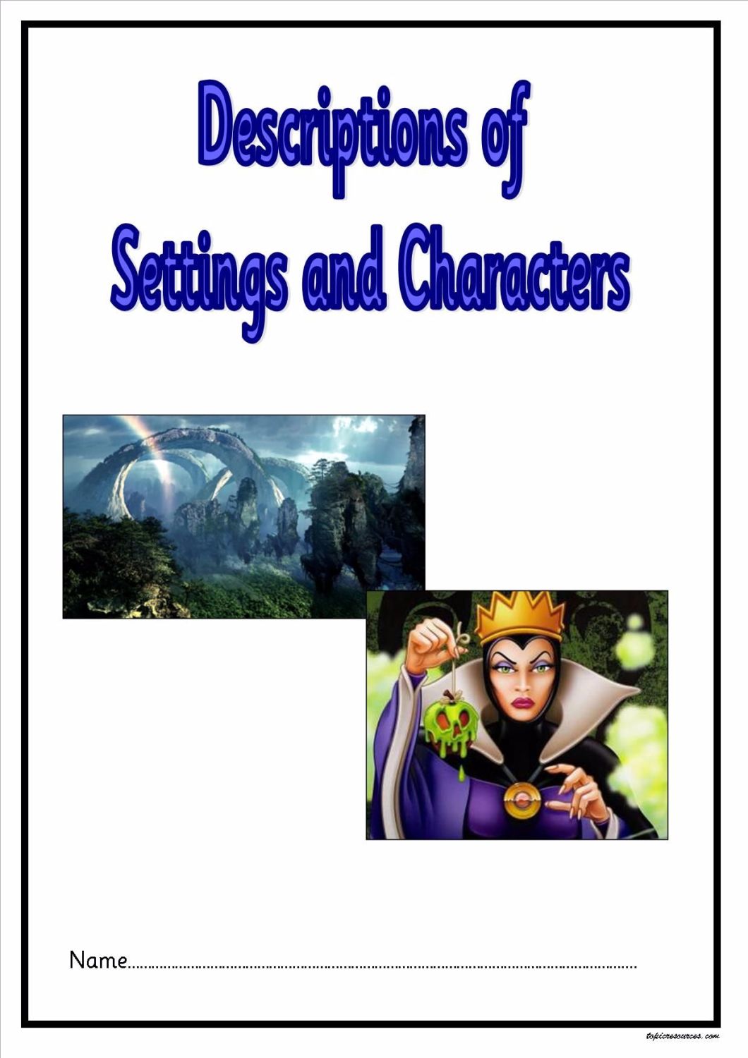 Settings and Characters Booklet