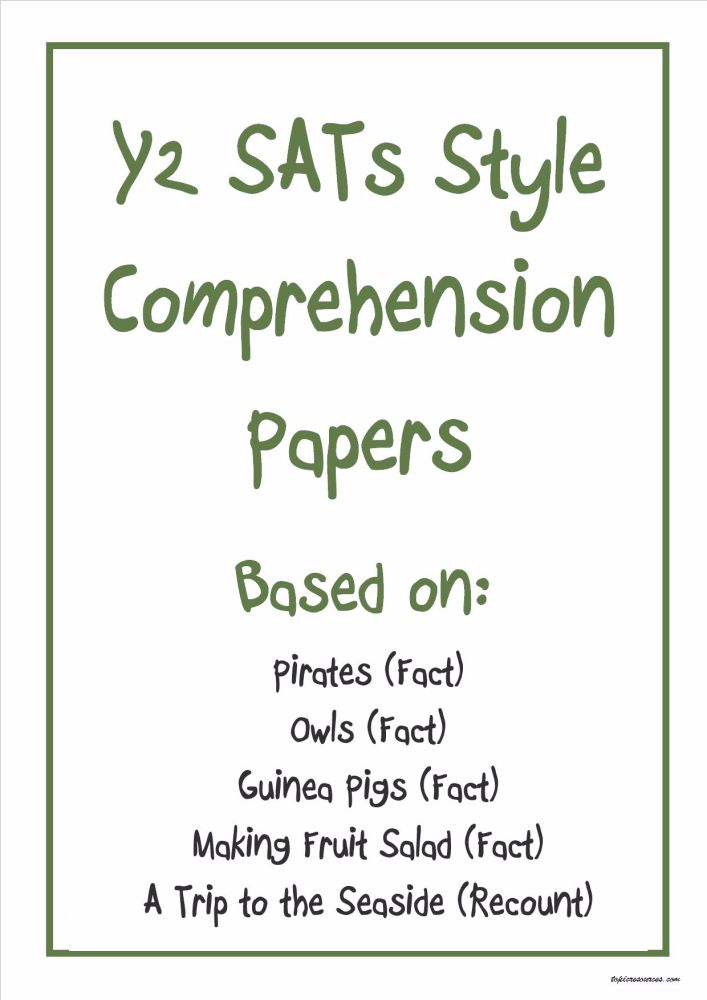 Non-fiction KS1 comprehension papers based on popular KS1 topics (pack 3).