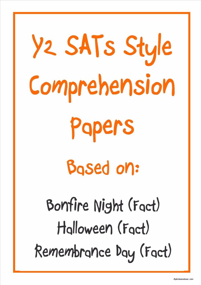 Non-fiction comprehension papers based on Bonfire Night, Halloween and Remembrance Day