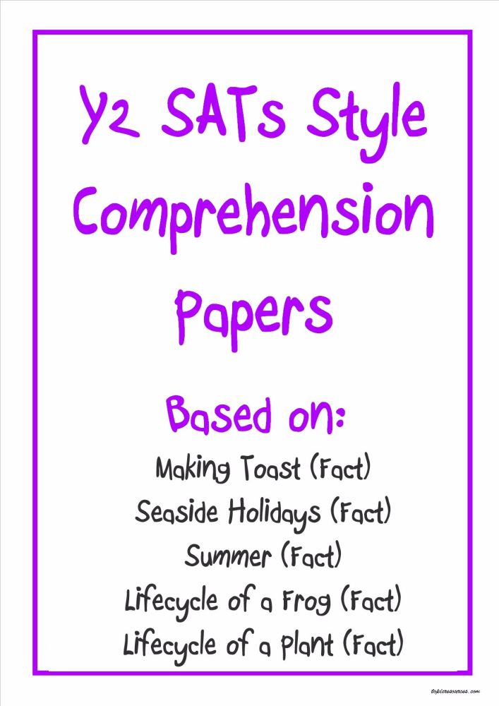 Non-fiction Y2 SATs-style comprehension papers (pack 2) based on popular KS1 topics