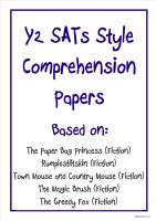 KS1 comprehension papers based on well known children's stories.