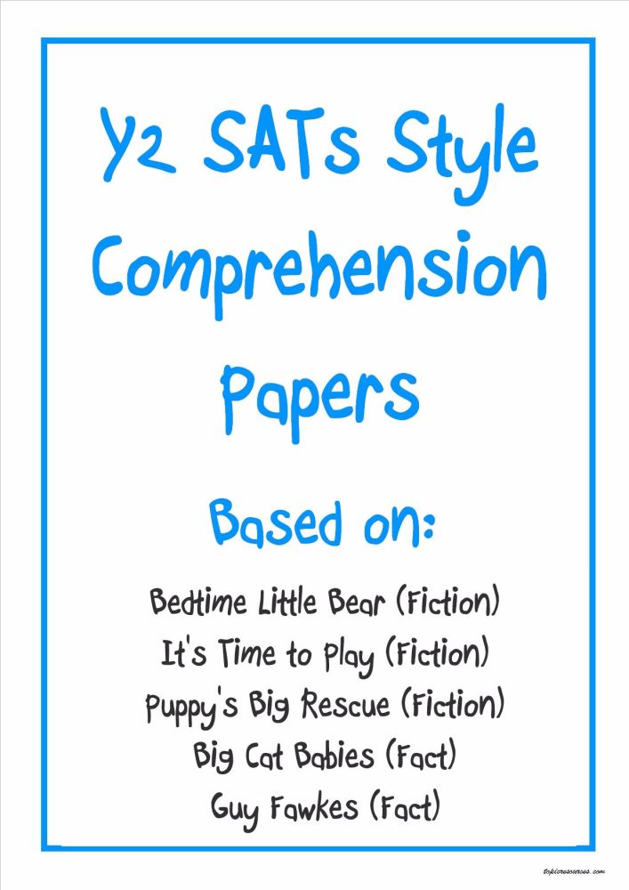 Y2 SATs-style comprehension papers based on three fiction and two non-fiction texts.