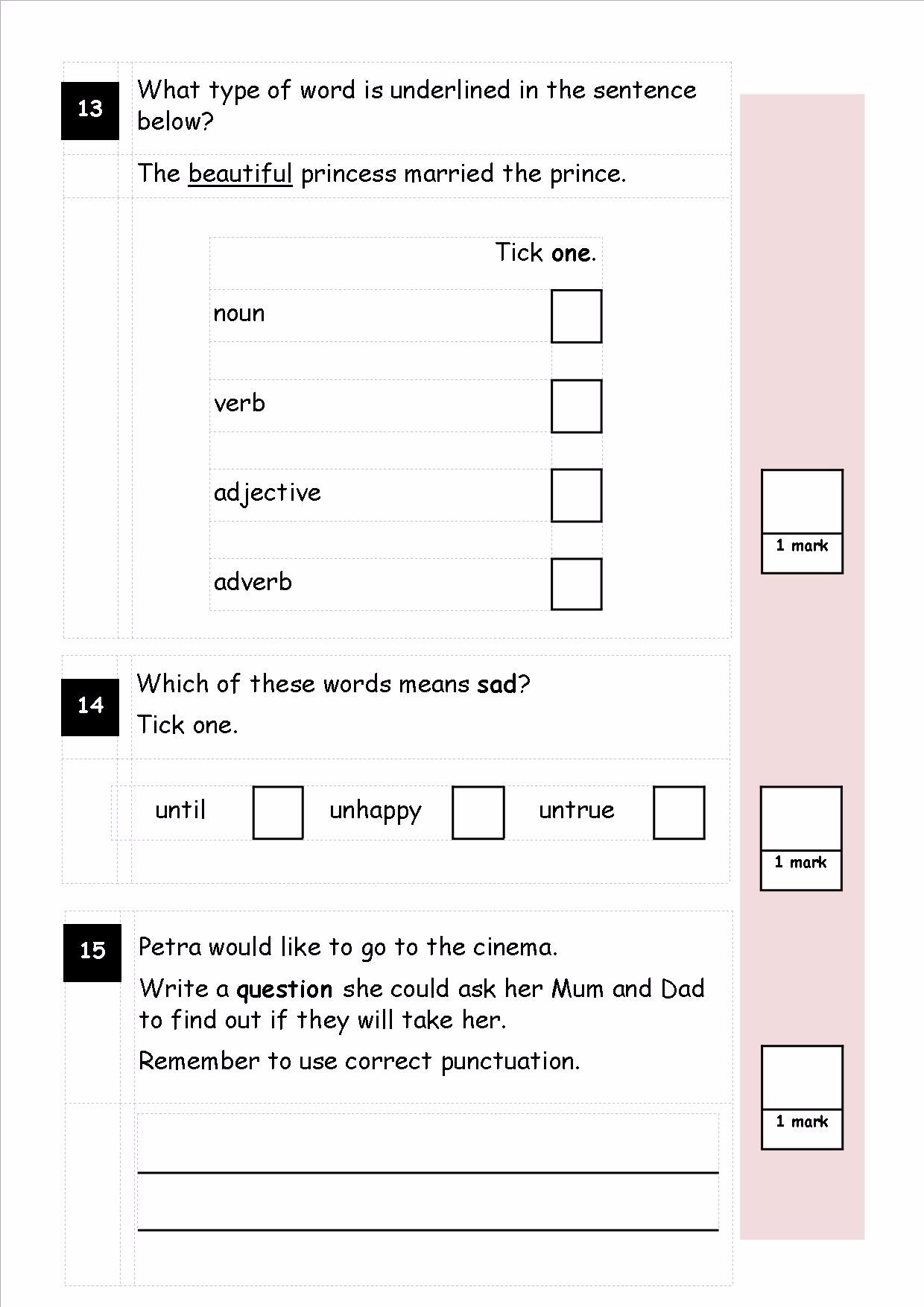 grammar activities ks1