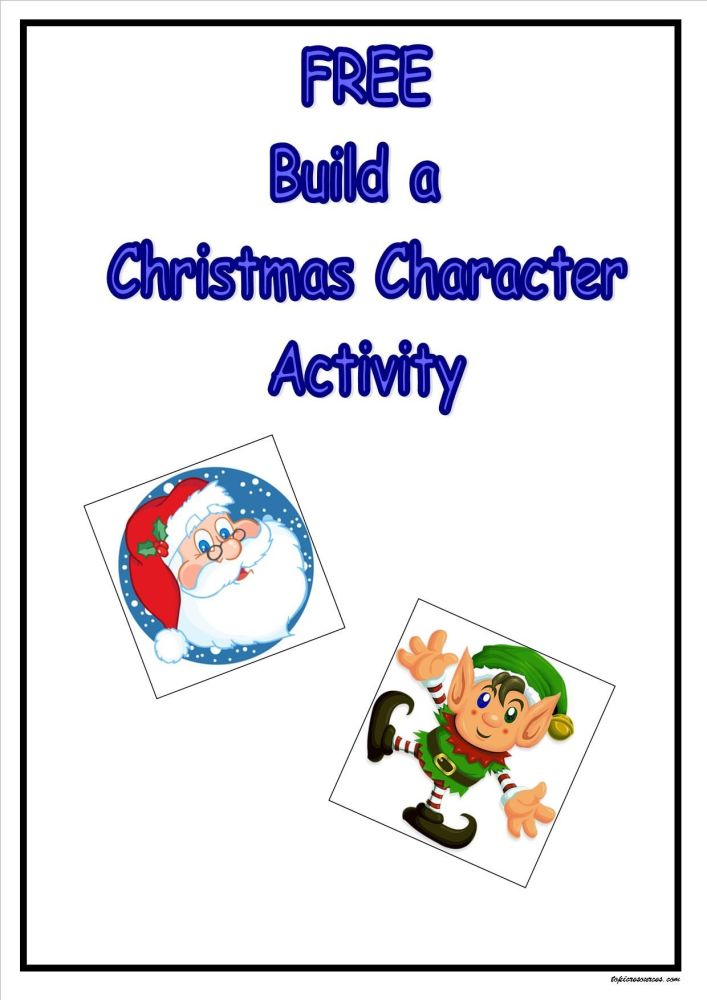 Free Build a Christmas Character Activity