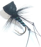 Hopper - Popper - Black   #14 barbed  [HOP19]