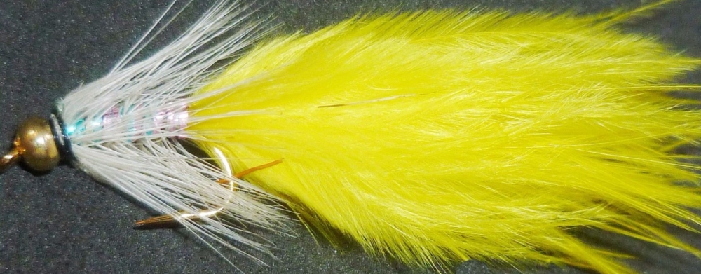 Dancer - Yellow tailed white hackle  #12 barbed [DAN 9]