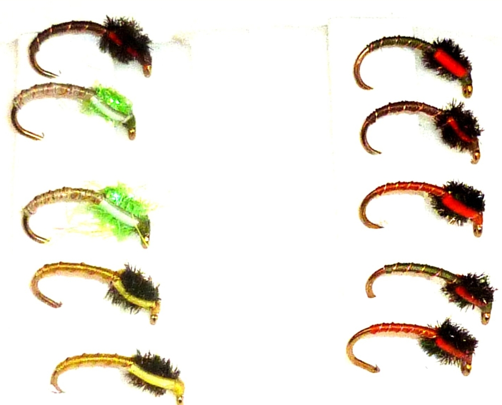 Blakestone buzzers ,10  x Trout flies, assorted patterns