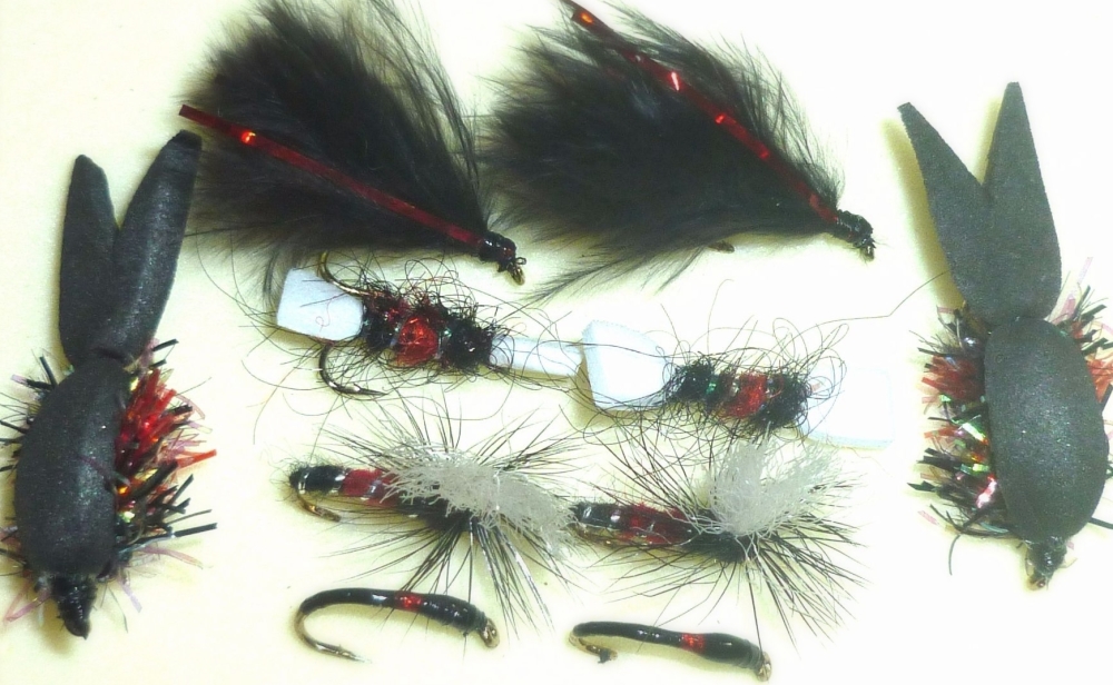 Bibio flies ,10 Trout flies  assorted patterns