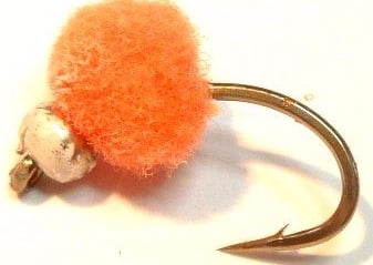 Egg Fly -  Orange 5mm  weighted /E47