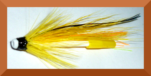 Tube Fly ,Yellow buctail ,plastick body [TU 6]