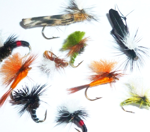 Klinkhammer's and Parachutes, 10 xTrout flies , assorted patterns