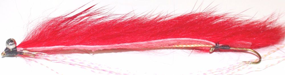 Snake fly- Chain eye-Red  # 10 barbed  SF 11