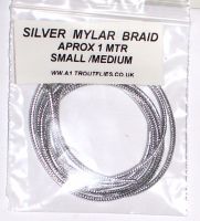 Silver Mylar braid ,small/medium 