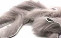 LT Grey Rabbit zonker strips ,Straight cut x 1 mtr pack