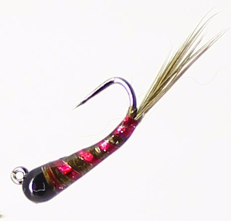 Grayling fly,Olive ,Red Tungsten  #14 barbles [GR12]