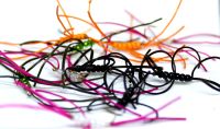 Bloodworms ,10 Beaded Apps Trout flies, assorted patterns ,