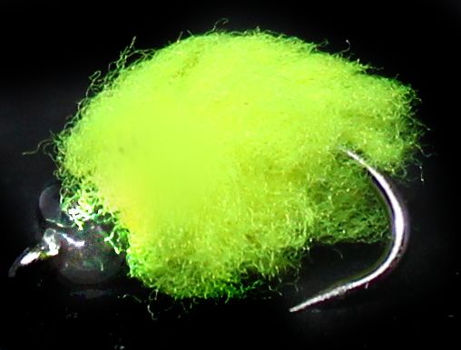 FL Yellow Eggstasy  egg  - hot head Black, barbless / E107