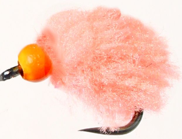 Eggstasy  egg ,Pink salmon  - hot head Orange, barbless #10 (E131)