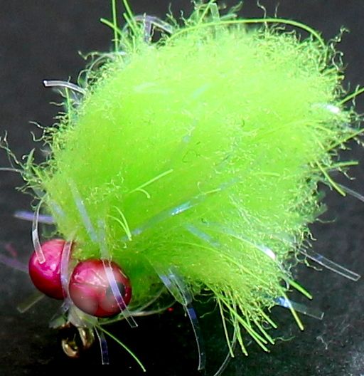 Eggstasy  egg fry ,Electric UV   chartreuse Barbless #12( E144)