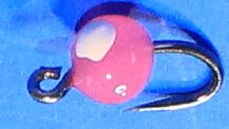 Egg Fly - Hot Glue , rose pink, white spot [E165]