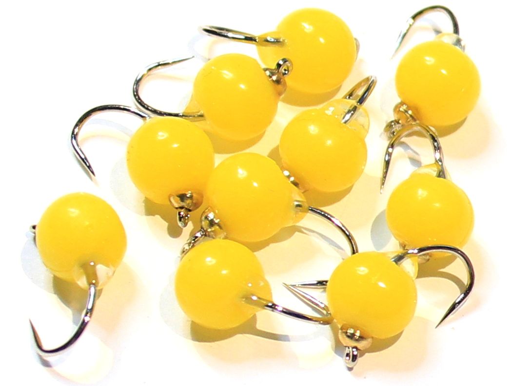 soft silicone eggs ,sweetcorn yellow size 10 barbless [ egg 178]