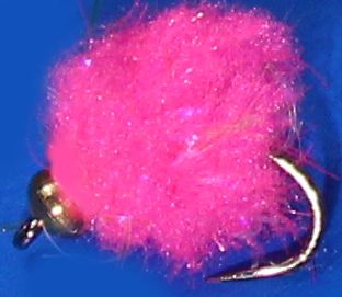 Eggstasy  egg ,Electric hot pink , #12 barbless  / E202
